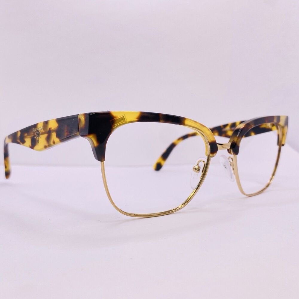 Prada Eyeglasses Authentic Frame VPR 30R 7S0-1O1 54 [] 18 140 Spotted Amber